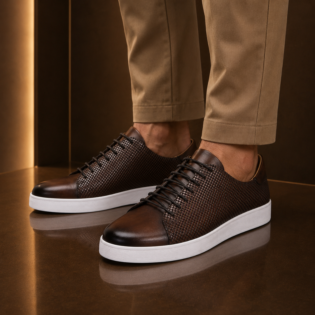 Elegant Leather Dress Sneakers