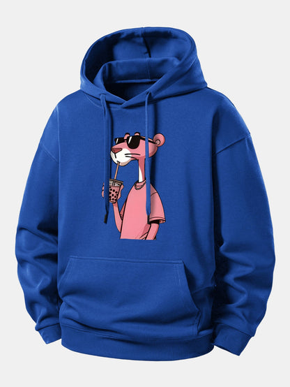 Pink Panther Print Relax Fit Hoodie