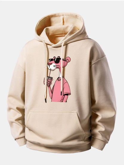 Pink Panther Print Relax Fit Hoodie