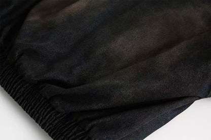 Vintage Washed Sherpa-Lined Denim Jacket