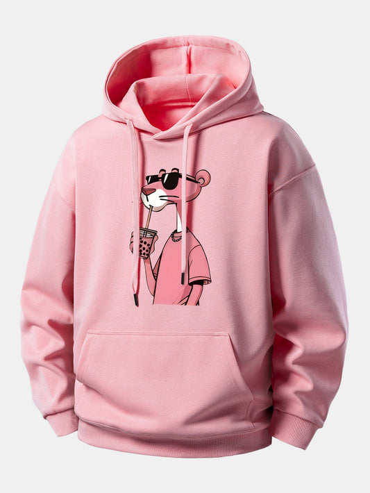 Pink Panther Print Relax Fit Hoodie