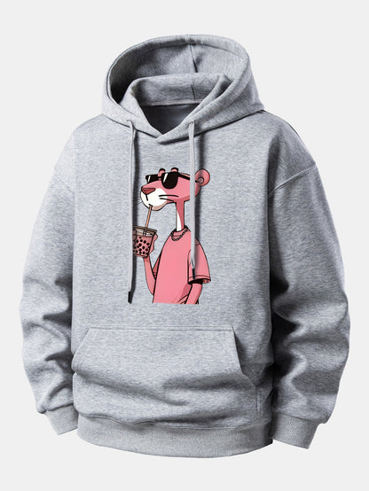 Pink Panther Print Relax Fit Hoodie