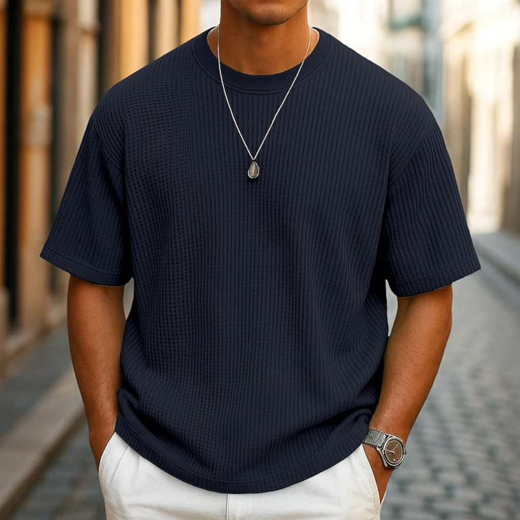 Men's Waffle Knit Summer T-Shirt