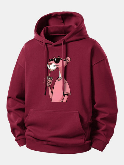 Pink Panther Print Relax Fit Hoodie