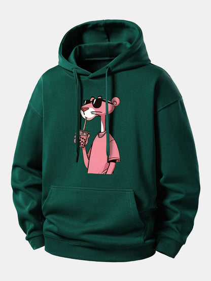 Pink Panther Print Relax Fit Hoodie