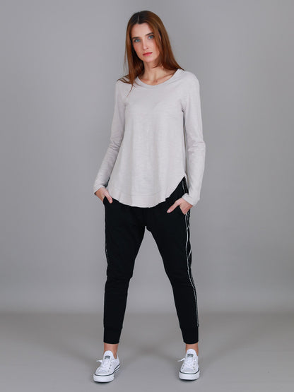 Mosman Curved Hem Long Sleeve T Shirt