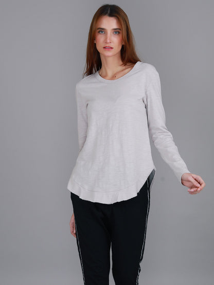 Mosman Curved Hem Long Sleeve T Shirt