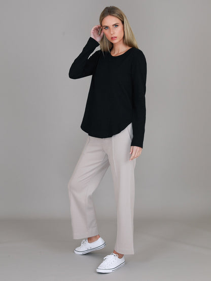 Mosman Curved Hem Long Sleeve T Shirt