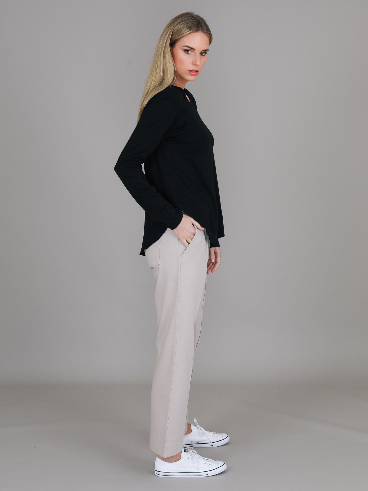 Mosman Curved Hem Long Sleeve T Shirt