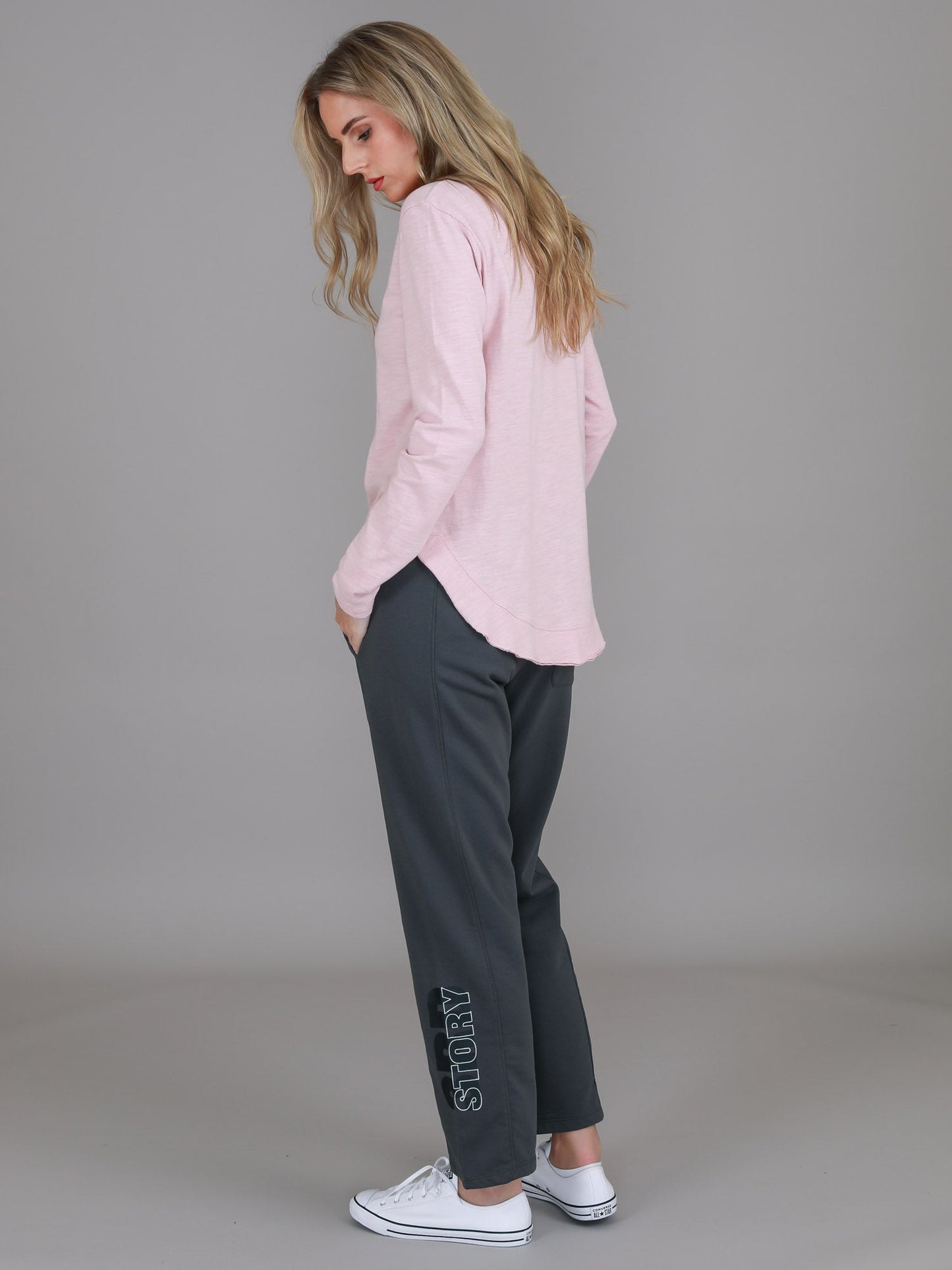 Mosman Curved Hem Long Sleeve T Shirt