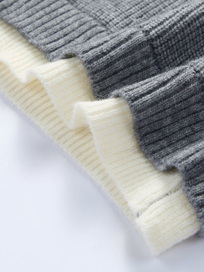 2 In 1 Notched Collar Sweater