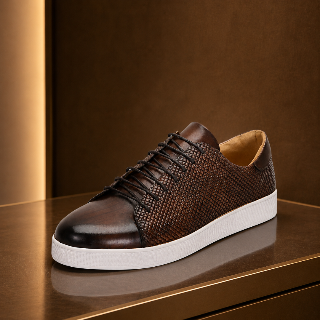 Elegant Leather Dress Sneakers