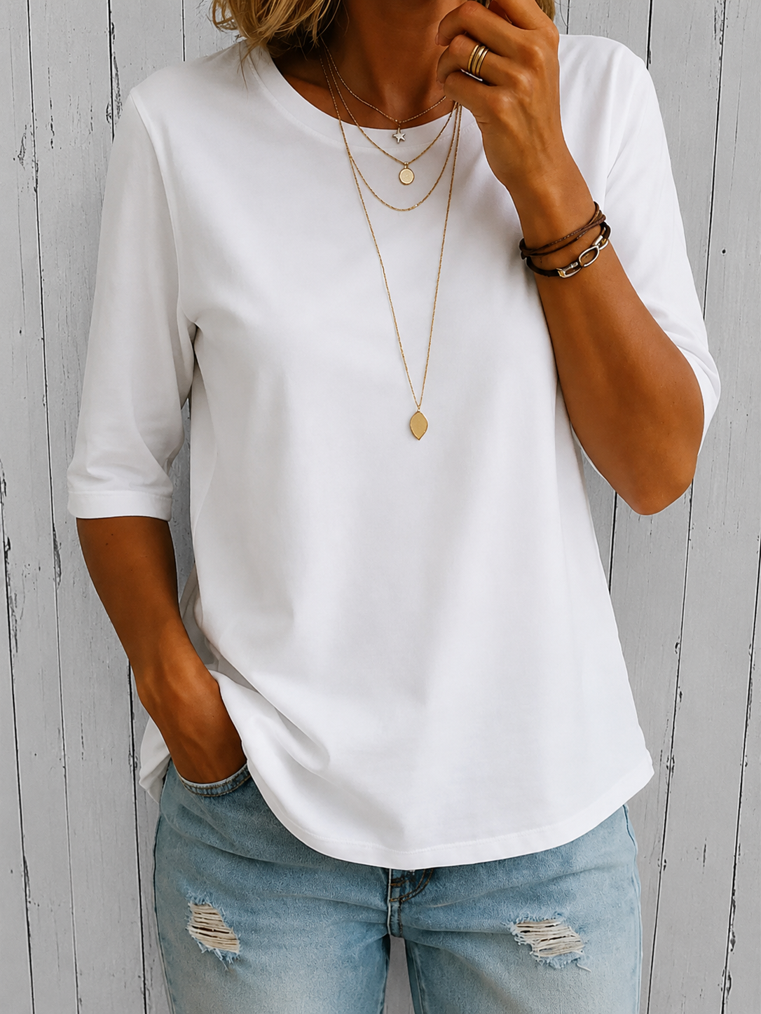 Harper | Relaxed Everyday Half-Sleeve Tee