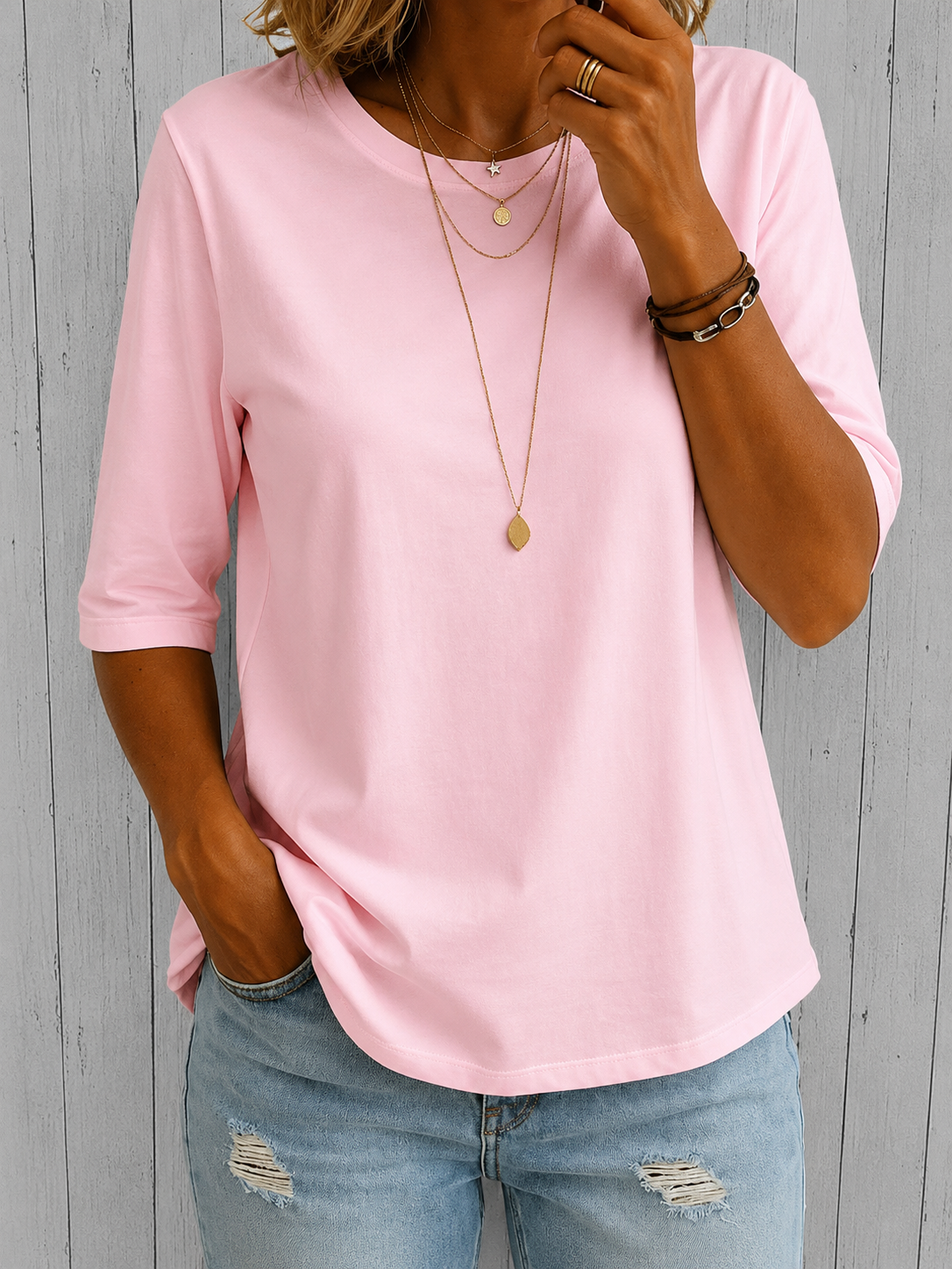Harper | Relaxed Everyday Half-Sleeve Tee