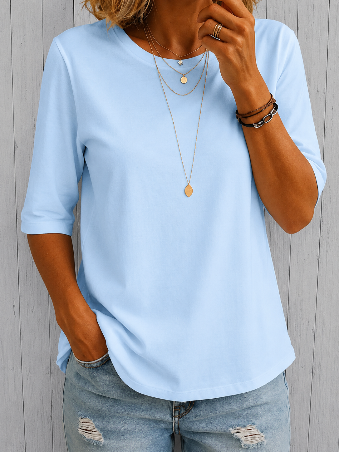 Harper | Relaxed Everyday Half-Sleeve Tee