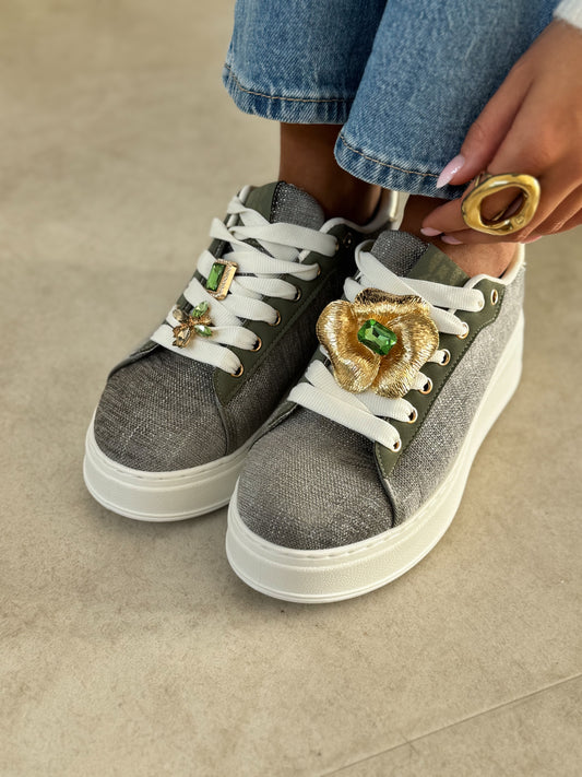 ALYRA Platform Sneakers – Khaki