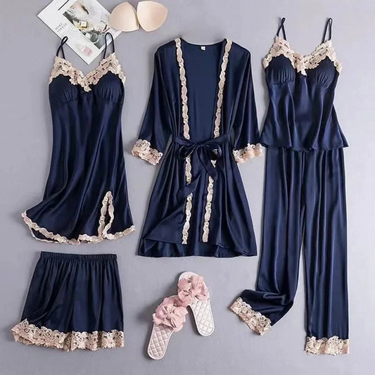 Brooklace 5 Pc Satin Set