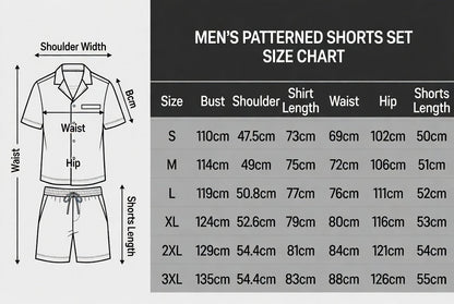 Men's Color Block Textured Polo Shirt and Shorts 2-Piece Set