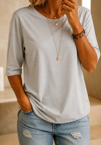 Harper | Relaxed Everyday Half-Sleeve Tee
