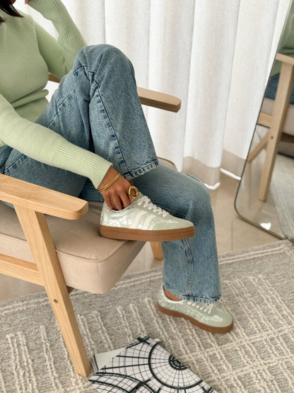 ELARA Platform Sneakers – Mint Green