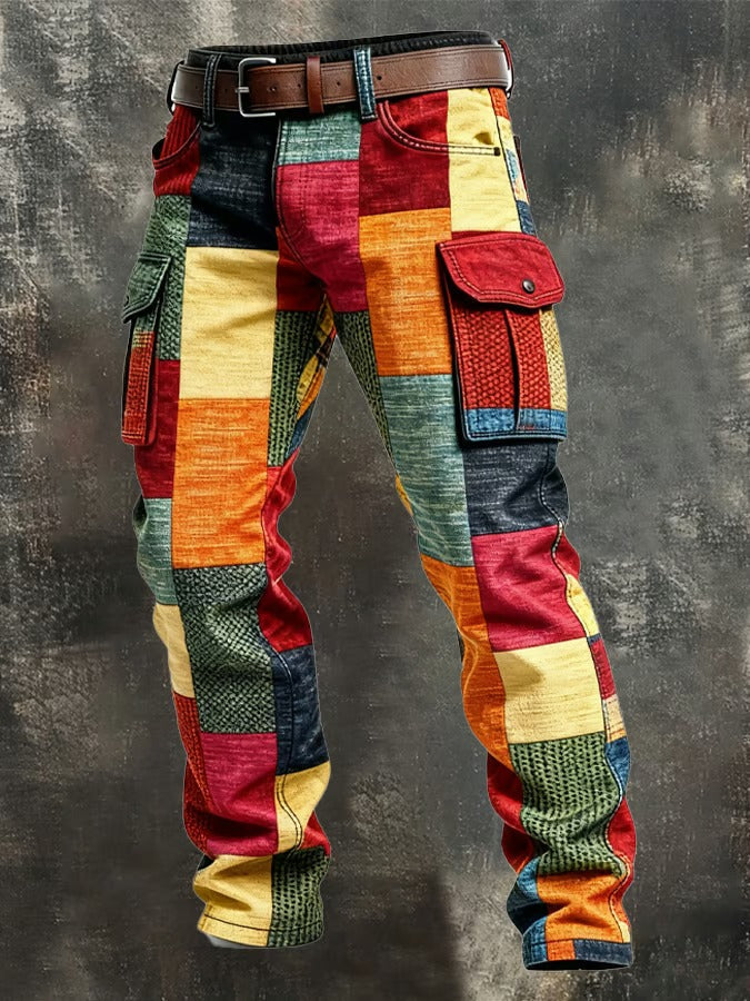 Ryder | Colorblock Patchwork Cargo Pants