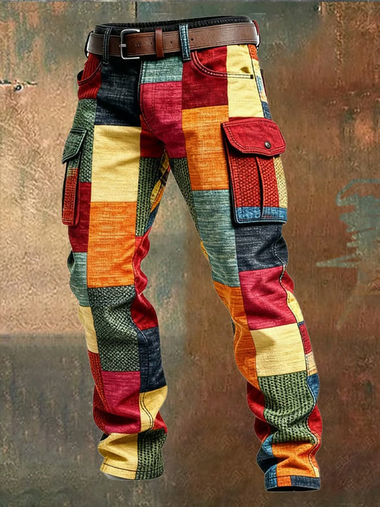 Ryder | Colorblock Patchwork Cargo Pants